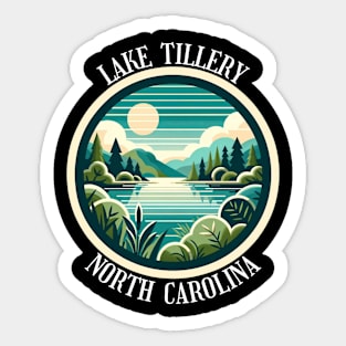 Reflective Waters of Tillery Lake North Carolina Landscape Sticker